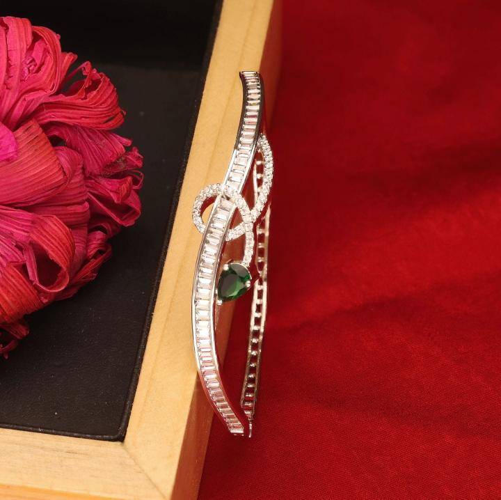 Anti tarnisha silver plated american daimong bracelet 475 Bollywood jewelry wholesale in Mumbai